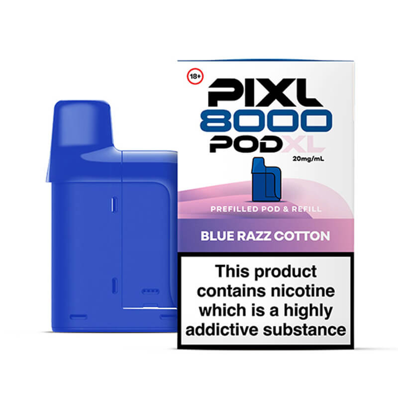 PIXL 8000 Blue Razz Cotton Prefilled Pod + Refill