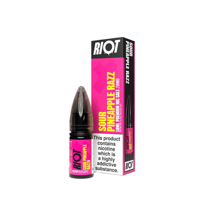 Riot X Nic Salts Sour Pineapple Razz 10ml E-Liquid