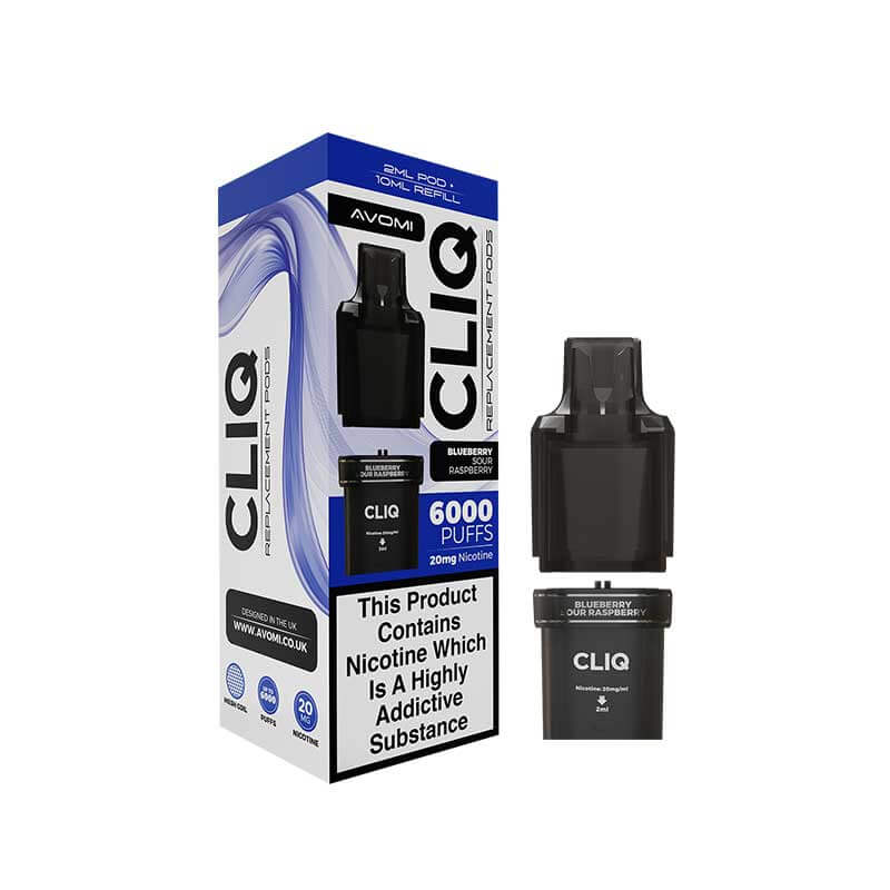 Avomi CLIQ Prefilled Vape Pod + Refill - Blueberry Sour Raspberry