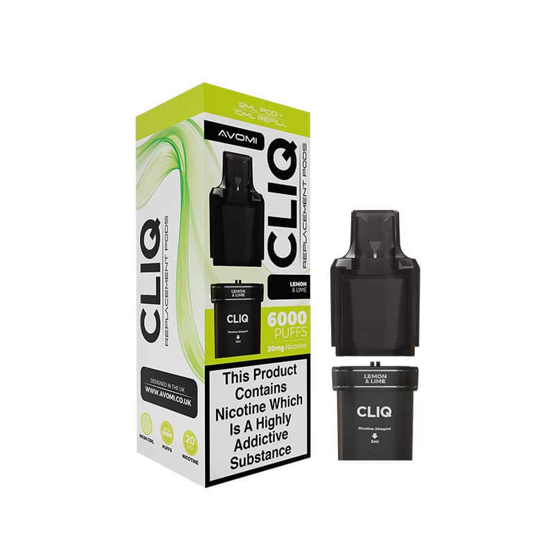 Avomi CLIQ Prefilled Vape Pod + Refill - Lemon & Lime