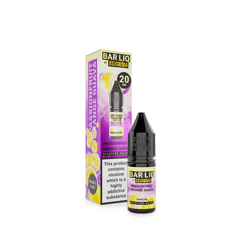 Zeus Juice Bar Liq Passionfruit Orange Guava Nic Salt E-Liquid 10ml