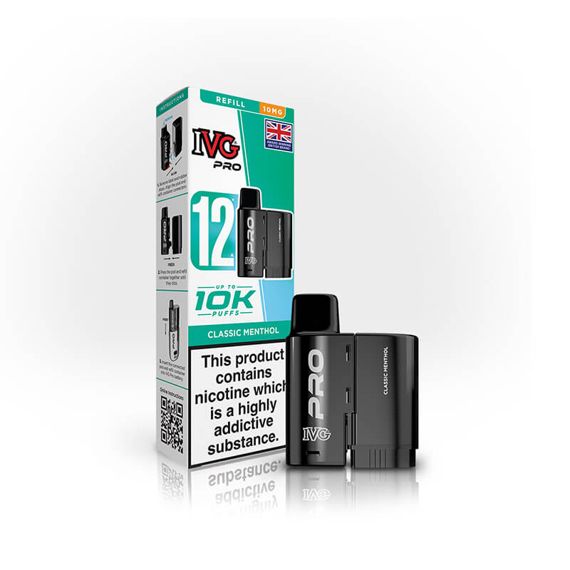 IVG Pro 12 Classic Menthol Prefilled Vape Pod + Refill