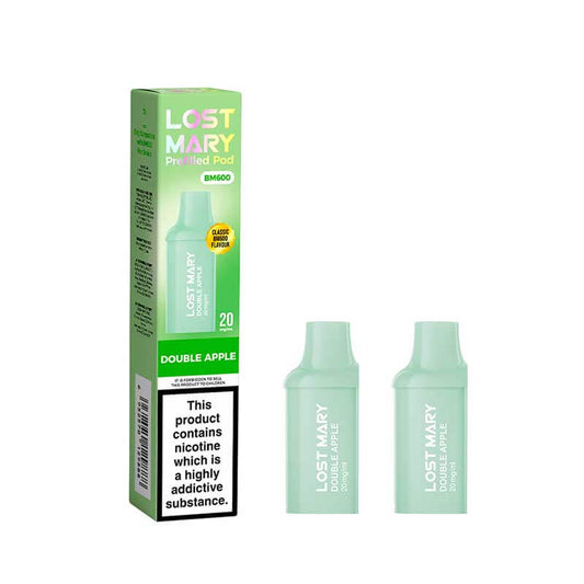 Lost Mary BM600 Double Apple Prefilled Vape Pods 20mg - 2PK