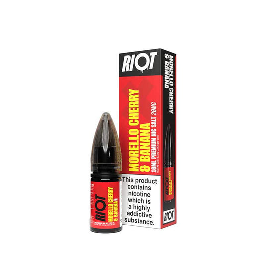 Riot X Nic Salts Morello Cherry Banana 10ml E-Liquid
