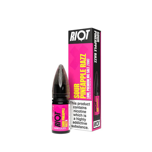 Riot X Nic Salts Sour Pineapple Razz 10ml E-Liquid