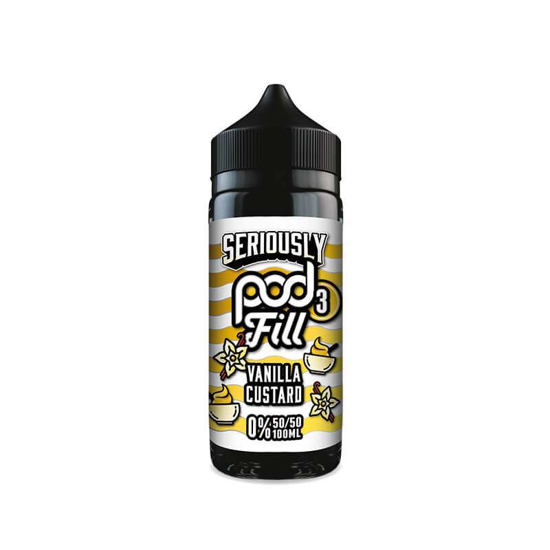 Doozy Vape Co Seriously Pod Fill 3 Vanilla Custard 100ml Shortfill E-Liquid