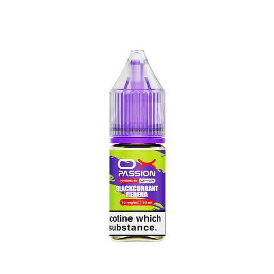 Ox Passion Blackcurrant Rebena Nic Salts E-Liquid 10ml